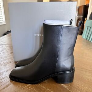 EverLane The City Boot Black Leather Size 8
